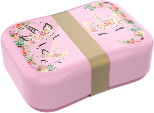 Lunchbox met elastiek unicorn