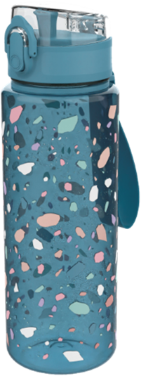 waterfles blauwe terrazzo