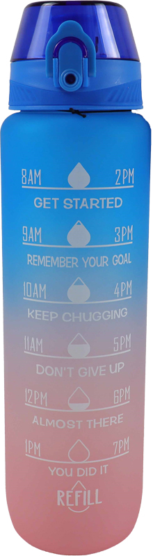 Motivational bottle (Blauw-roze)