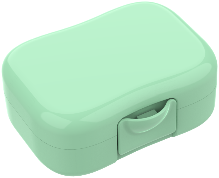 Snackdoosje met clip groen
