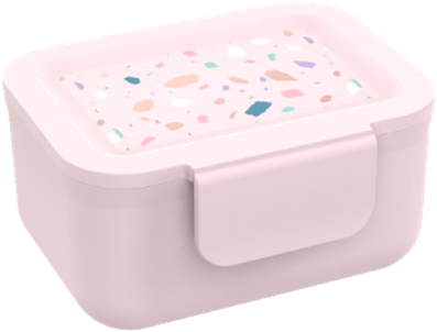 snackdoosje terrazzo roze