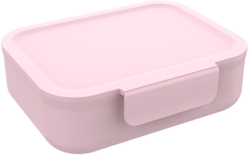 Lunchbox met clip roze
