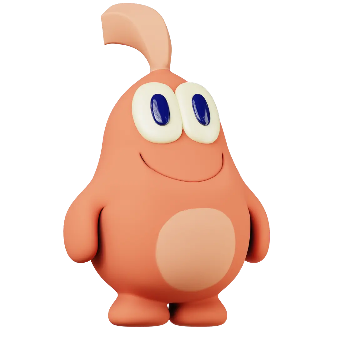 Orange mascot buddy